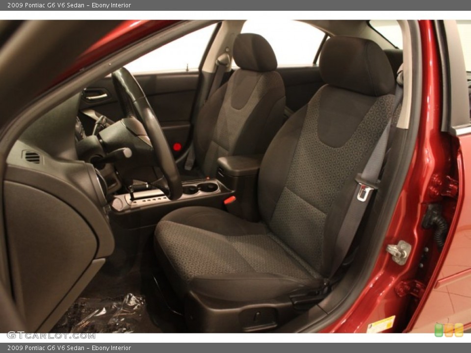 Ebony Interior Photo for the 2009 Pontiac G6 V6 Sedan #76827279