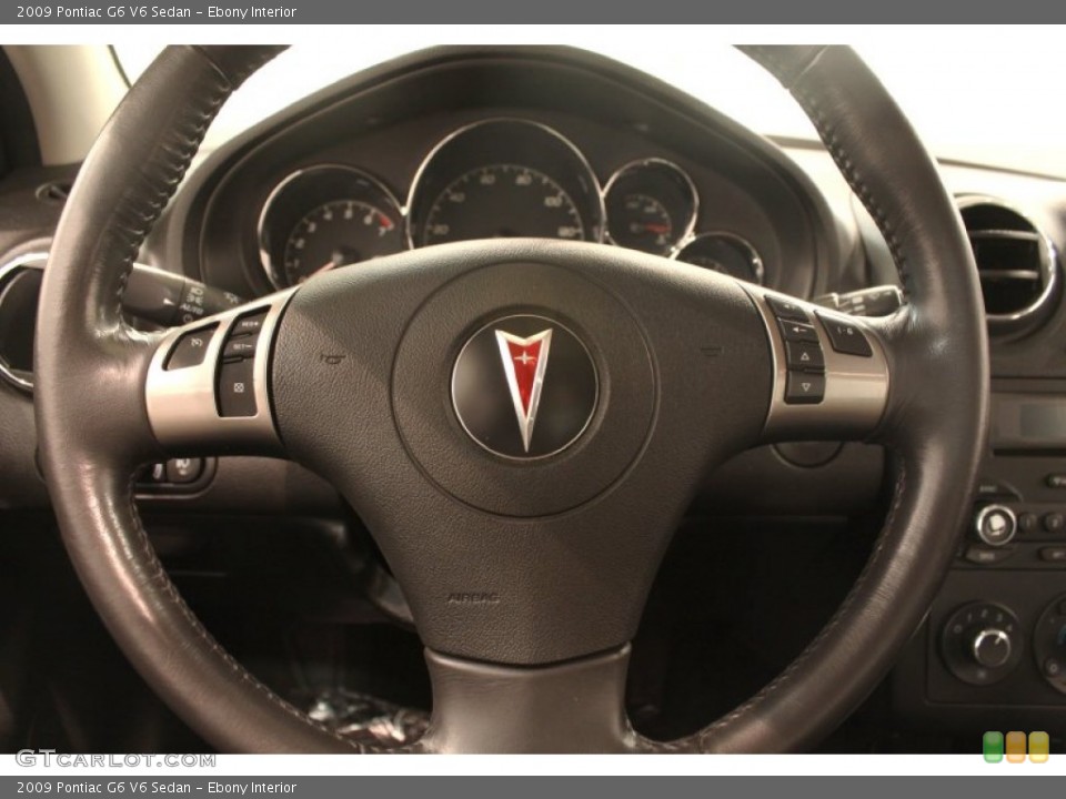 Ebony Interior Steering Wheel for the 2009 Pontiac G6 V6 Sedan #76827282