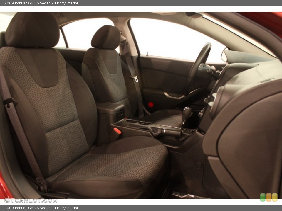 Ebony Interior Front Seat for the 2009 Pontiac G6 V6 Sedan #76827306