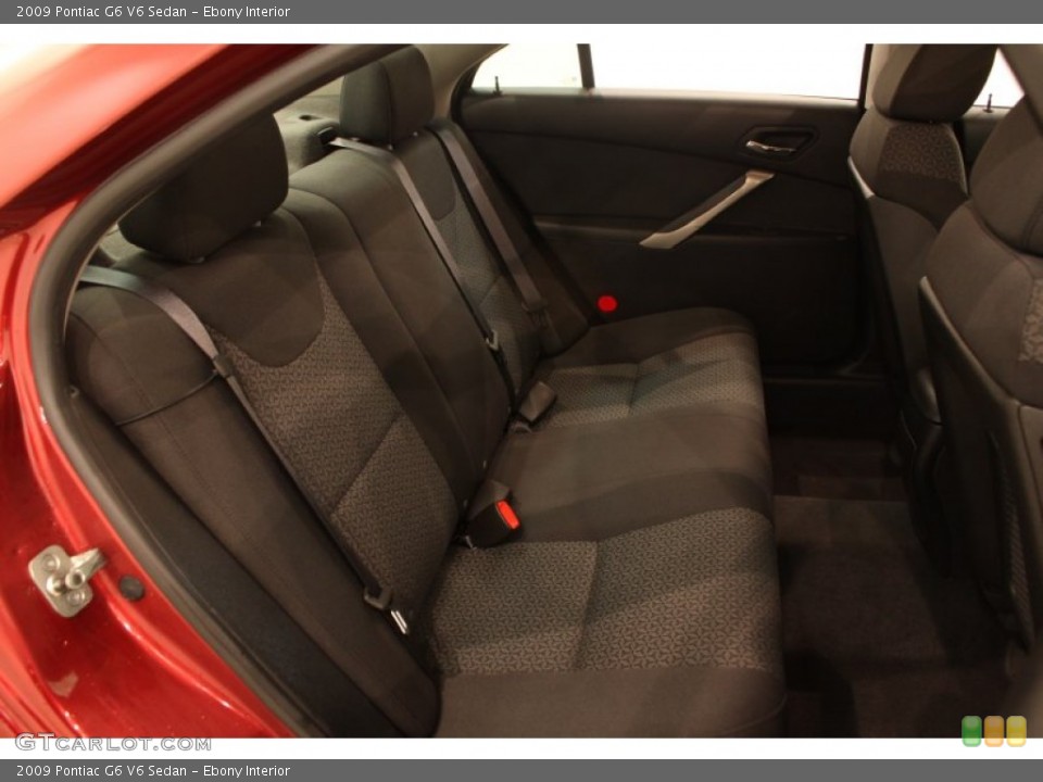 Ebony Interior Rear Seat for the 2009 Pontiac G6 V6 Sedan #76827309