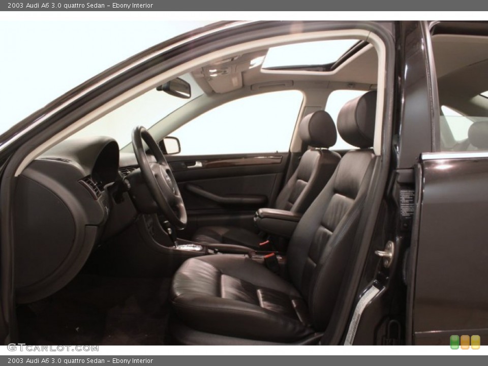 Ebony Interior Photo for the 2003 Audi A6 3.0 quattro Sedan #76827373