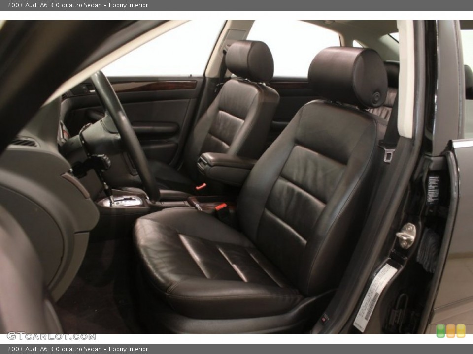 Ebony Interior Front Seat for the 2003 Audi A6 3.0 quattro Sedan #76827383