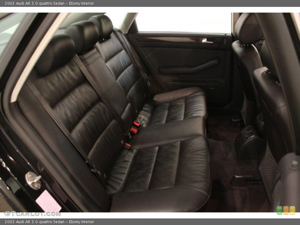 Ebony Interior Rear Seat for the 2003 Audi A6 3.0 quattro Sedan #76827462