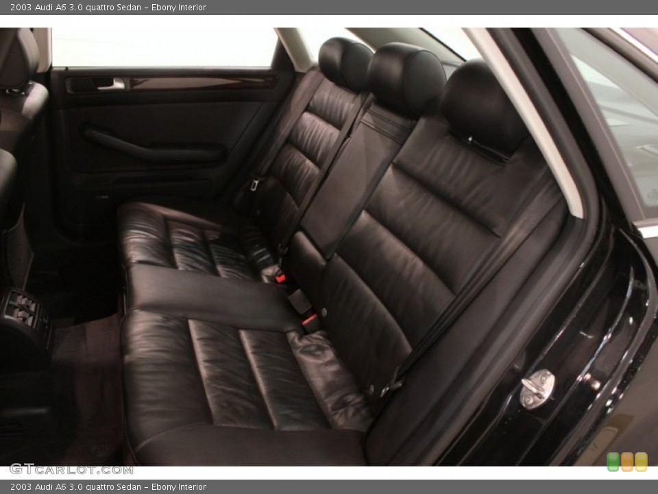 Ebony Interior Rear Seat for the 2003 Audi A6 3.0 quattro Sedan #76827477
