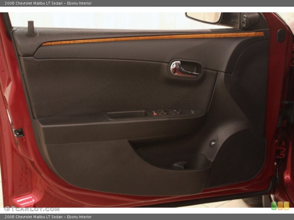 Ebony Interior Door Panel for the 2008 Chevrolet Malibu LT Sedan #76827597