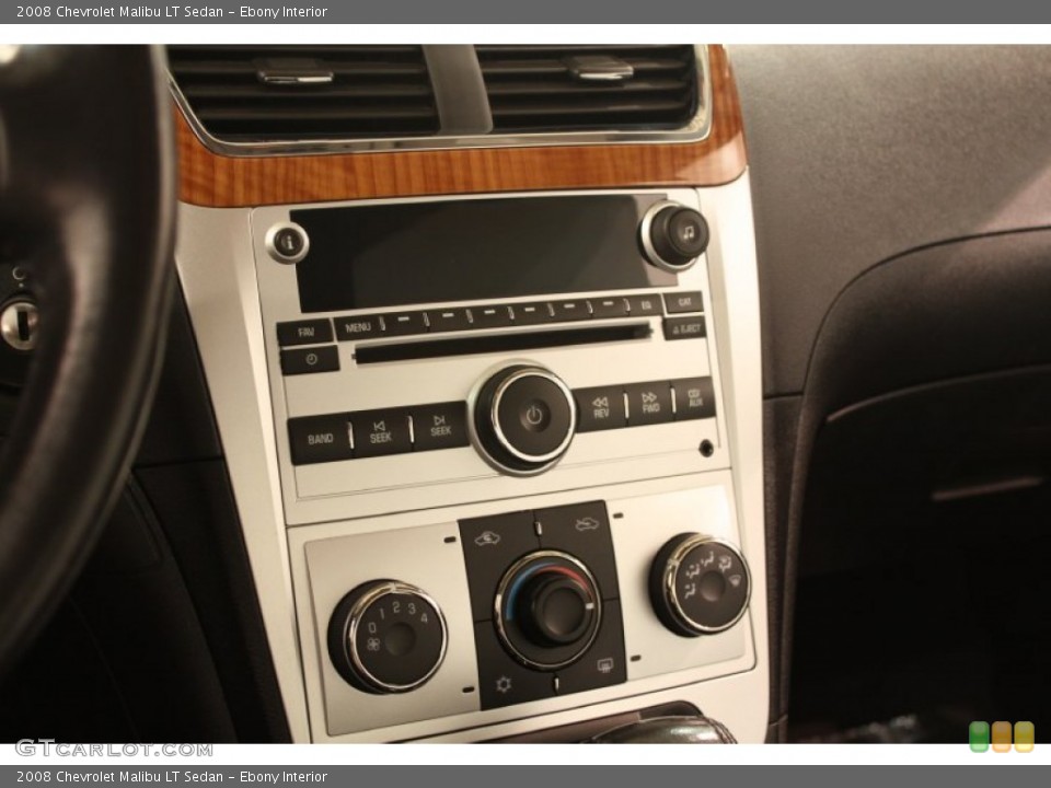 Ebony Interior Controls for the 2008 Chevrolet Malibu LT Sedan #76827618