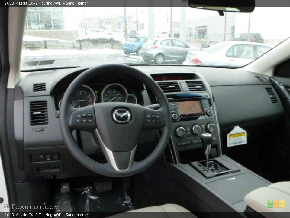 Sand Interior Dashboard for the 2013 Mazda CX-9 Touring AWD #76828117