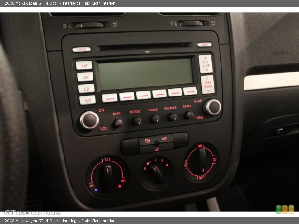 Interlagos Plaid Cloth Interior Controls for the 2008 Volkswagen GTI 4 Door #76828281