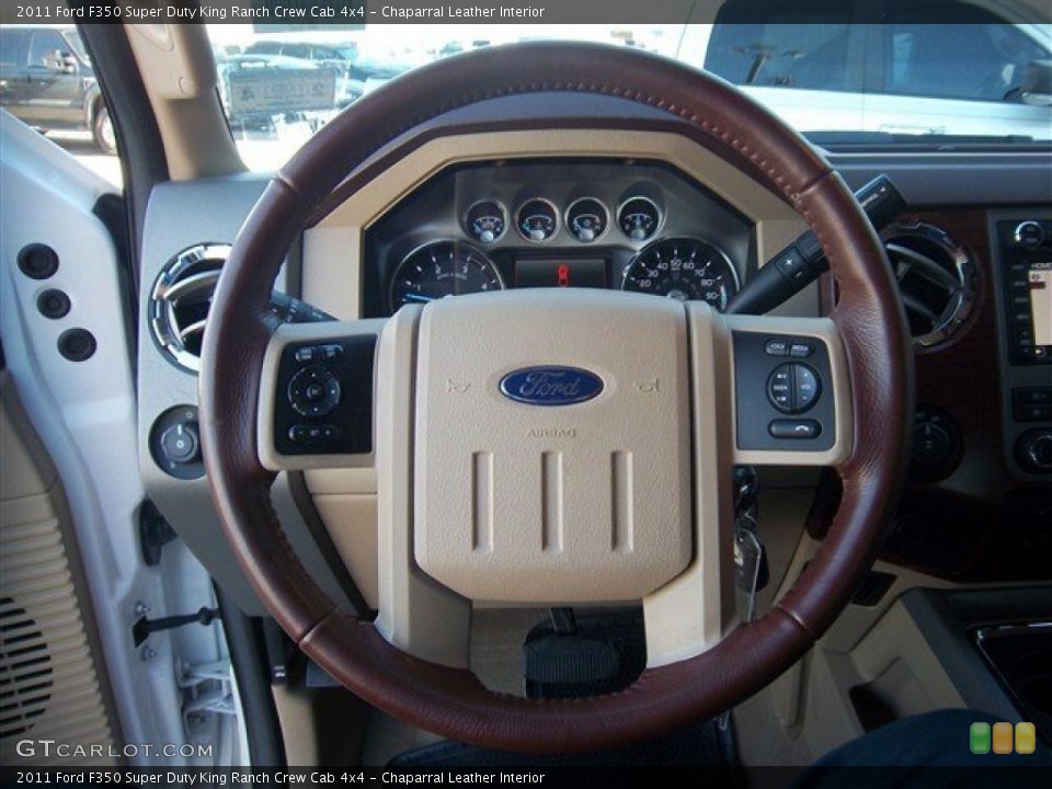 Chaparral Leather Interior Steering Wheel for the 2011 Ford F350 Super Duty King Ranch Crew Cab 4x4 #76830401