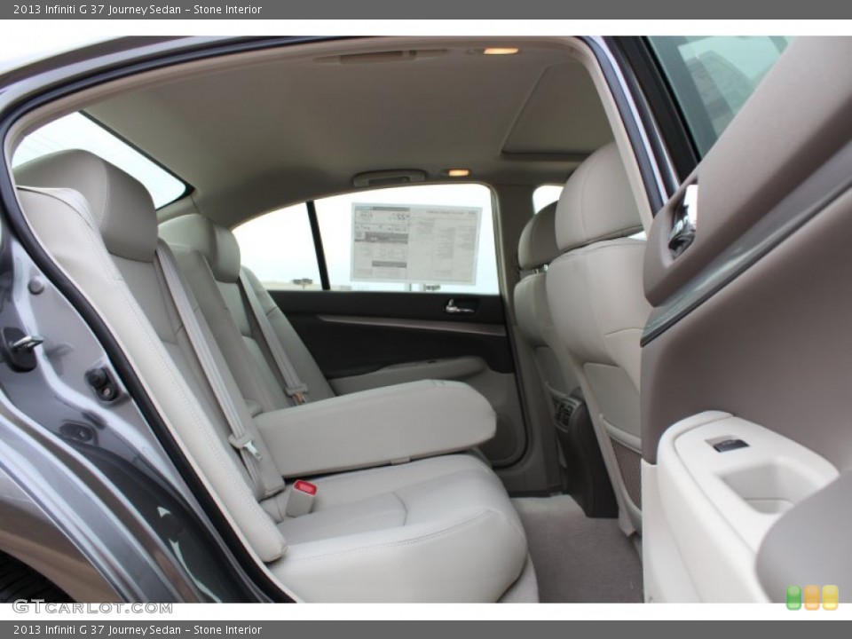 Stone Interior Rear Seat for the 2013 Infiniti G 37 Journey Sedan #76830524