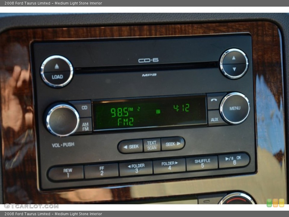 Medium Light Stone Interior Audio System for the 2008 Ford Taurus Limited #76832211