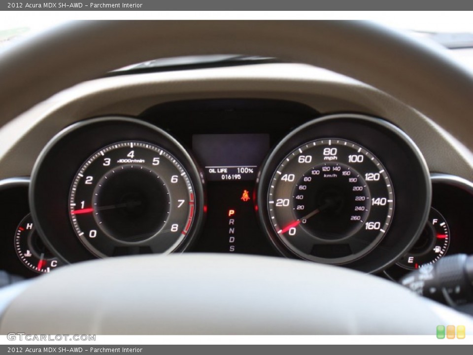 Parchment Interior Gauges for the 2012 Acura MDX SH-AWD #76833081
