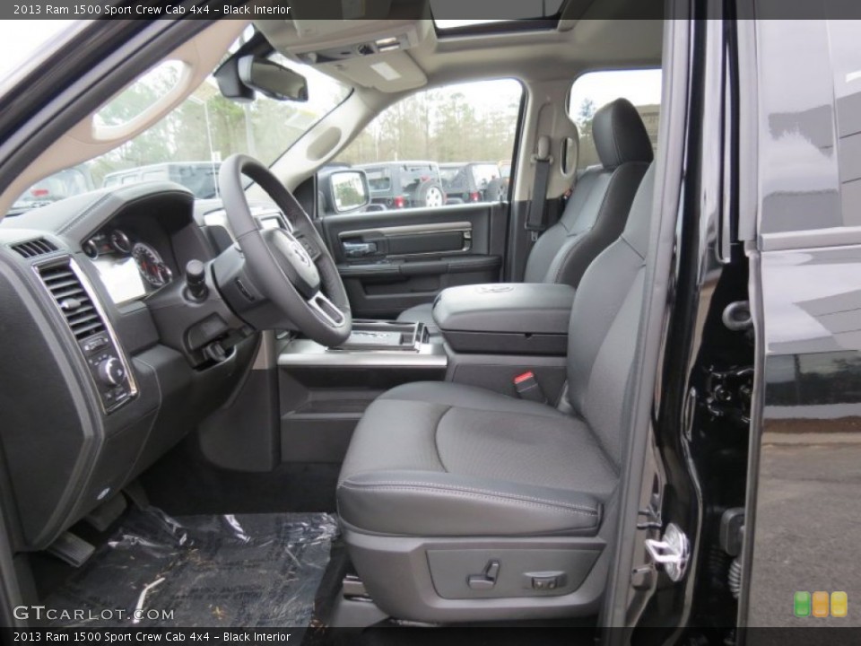 Black Interior Photo for the 2013 Ram 1500 Sport Crew Cab 4x4 #76833802