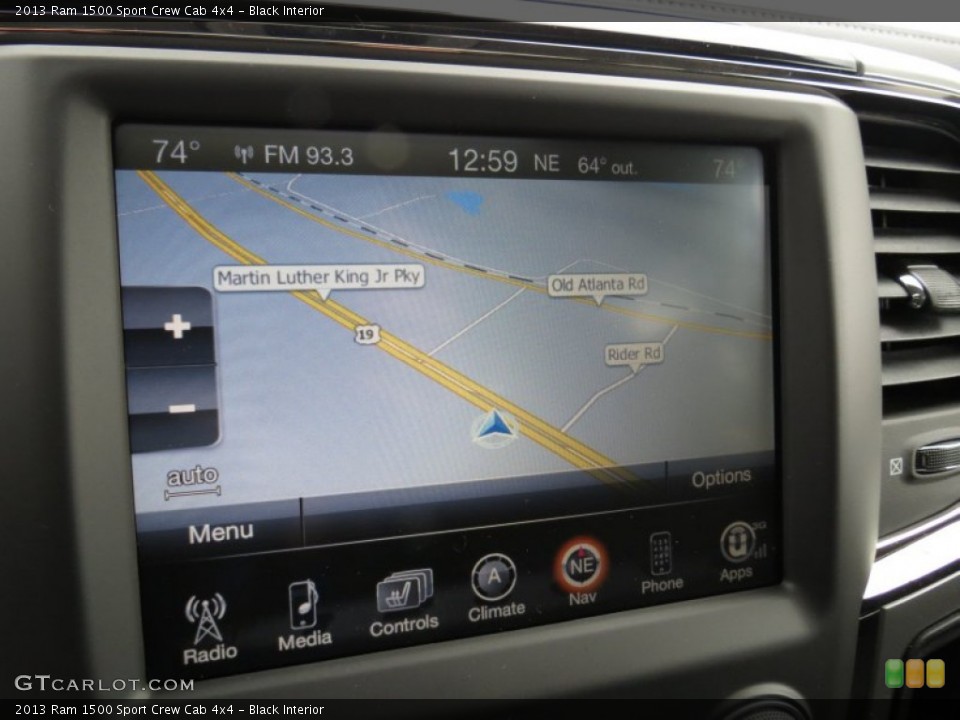 Black Interior Navigation for the 2013 Ram 1500 Sport Crew Cab 4x4 #76833977