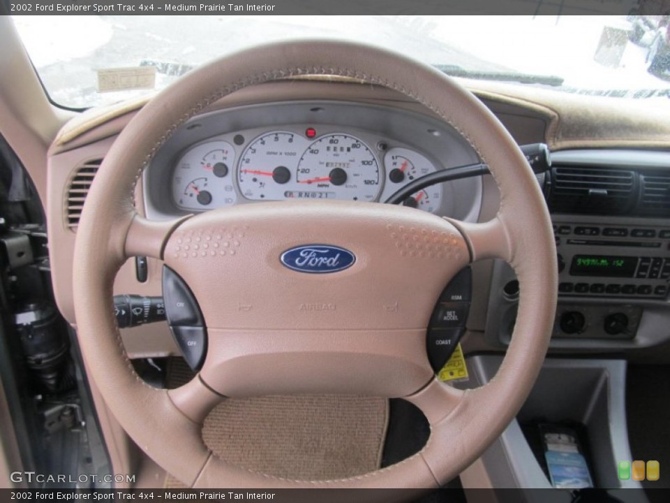 Medium Prairie Tan Interior Steering Wheel for the 2002 Ford Explorer Sport Trac 4x4 #76834680