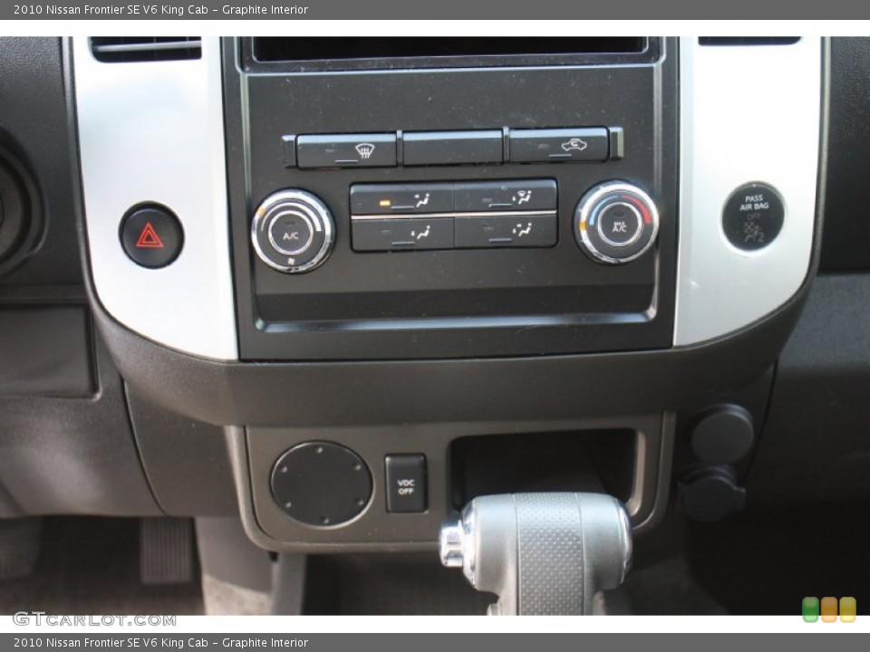 Graphite Interior Controls for the 2010 Nissan Frontier SE V6 King Cab #76834908