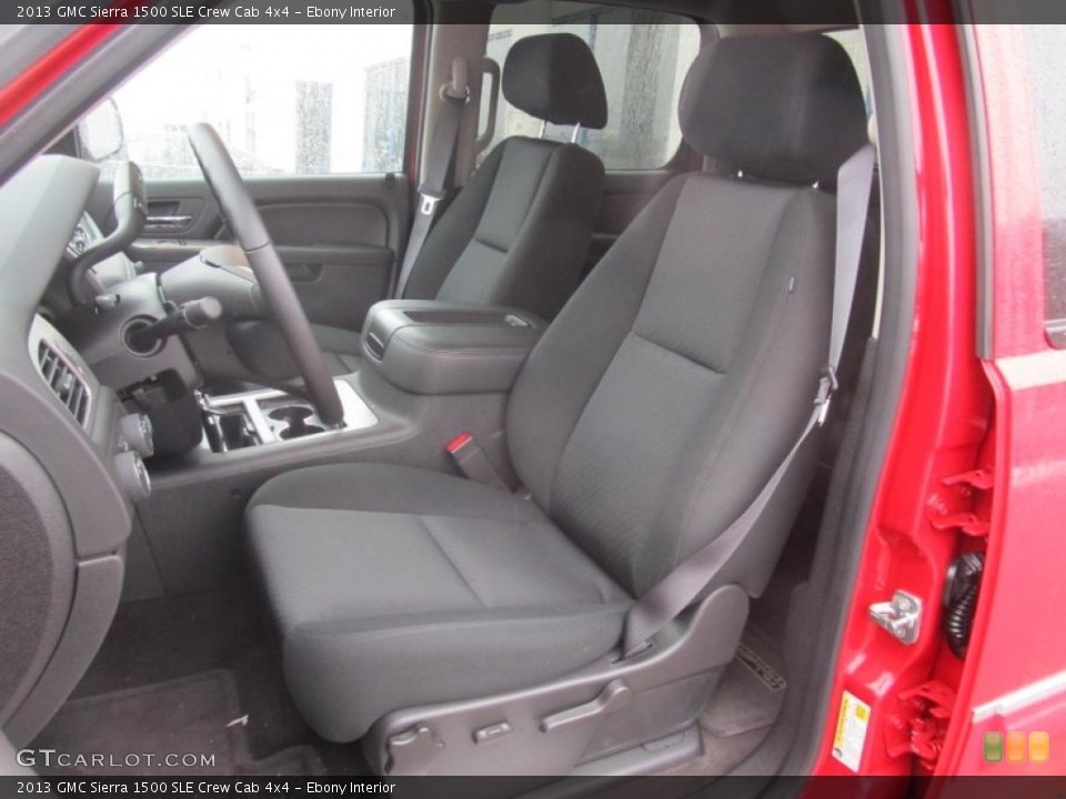 Ebony Interior Front Seat for the 2013 GMC Sierra 1500 SLE Crew Cab 4x4 #76835148