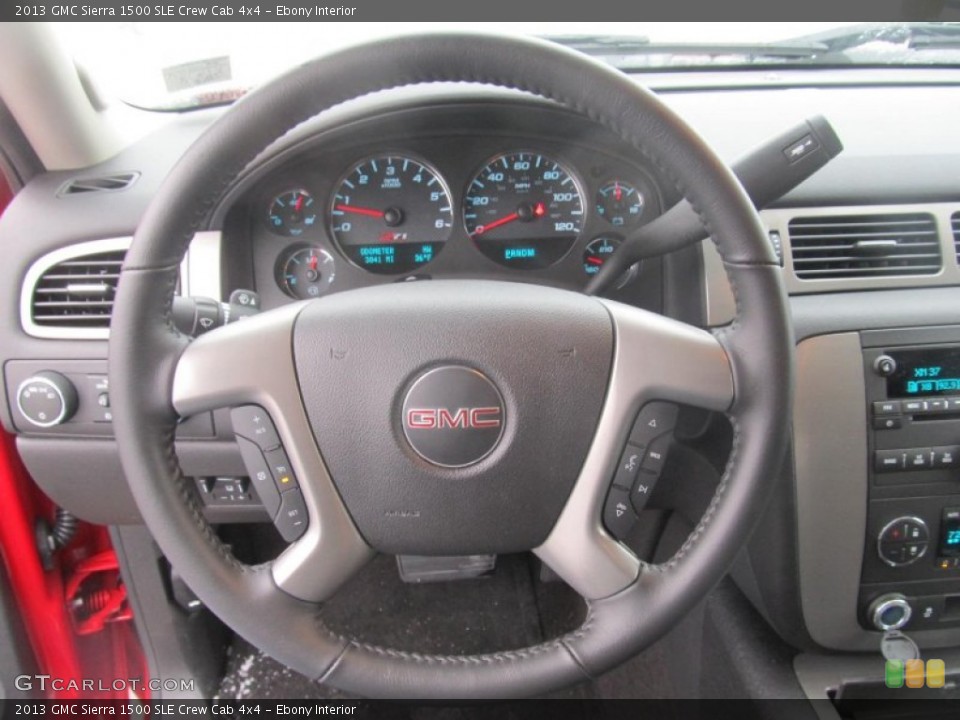 Ebony Interior Steering Wheel for the 2013 GMC Sierra 1500 SLE Crew Cab 4x4 #76835181