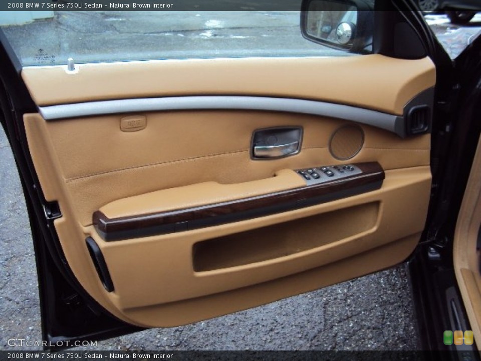 Natural Brown Interior Door Panel for the 2008 BMW 7 Series 750Li Sedan #76836143
