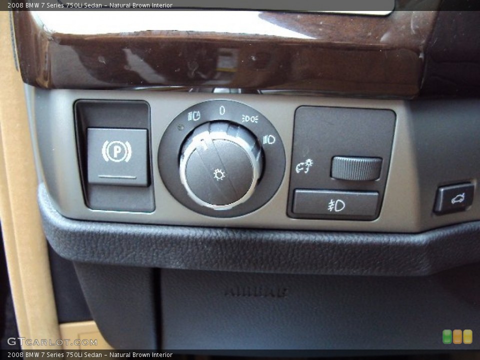 Natural Brown Interior Controls for the 2008 BMW 7 Series 750Li Sedan #76836194