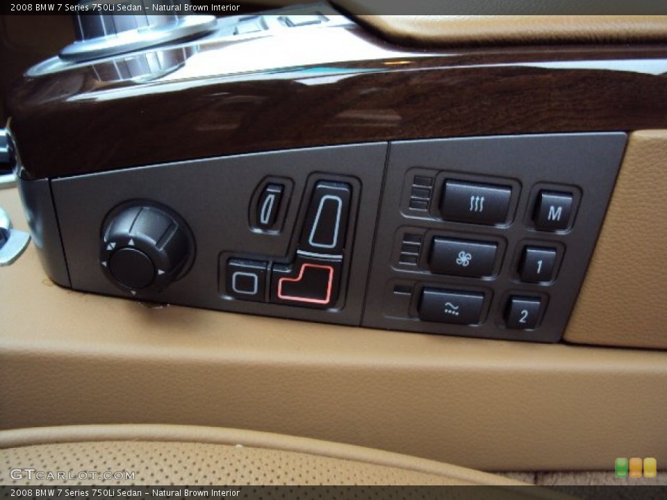Natural Brown Interior Controls for the 2008 BMW 7 Series 750Li Sedan #76836231