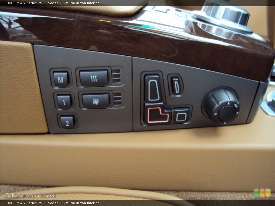 Natural Brown Interior Controls for the 2008 BMW 7 Series 750Li Sedan #76836426