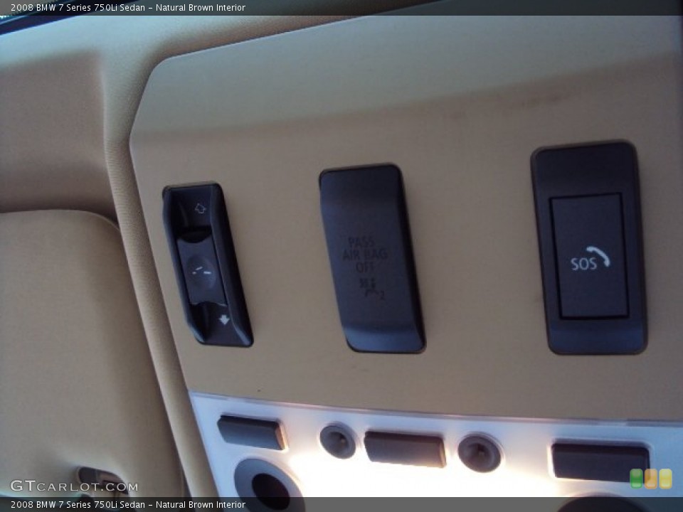 Natural Brown Interior Controls for the 2008 BMW 7 Series 750Li Sedan #76836453