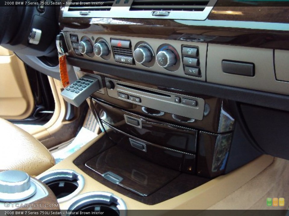 Natural Brown Interior Controls for the 2008 BMW 7 Series 750Li Sedan #76836536