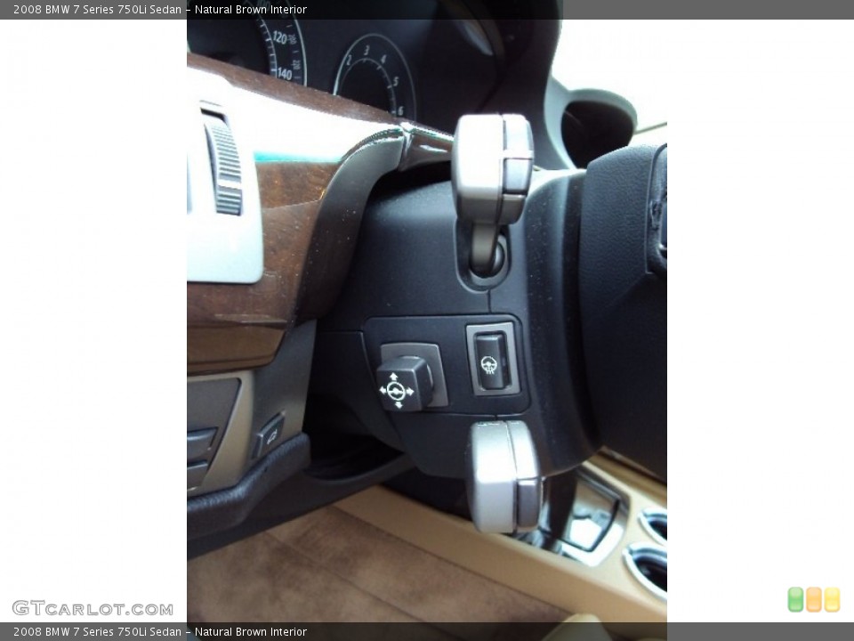 Natural Brown Interior Controls for the 2008 BMW 7 Series 750Li Sedan #76836564