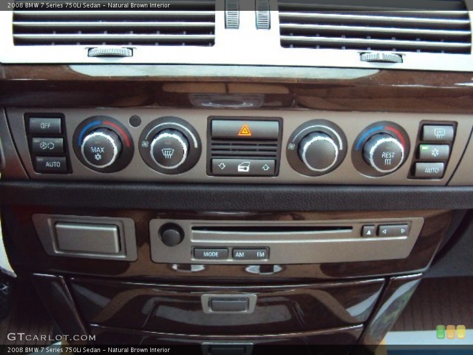 Natural Brown Interior Controls for the 2008 BMW 7 Series 750Li Sedan #76836675
