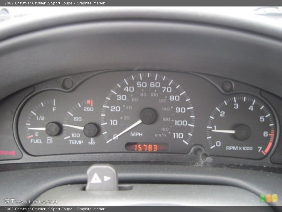 Graphite Interior Gauges for the 2002 Chevrolet Cavalier LS Sport Coupe #76839201