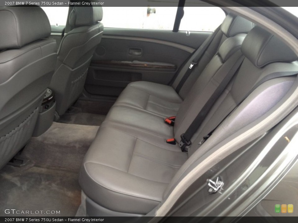Flannel Grey Interior Rear Seat for the 2007 BMW 7 Series 750Li Sedan #76839351