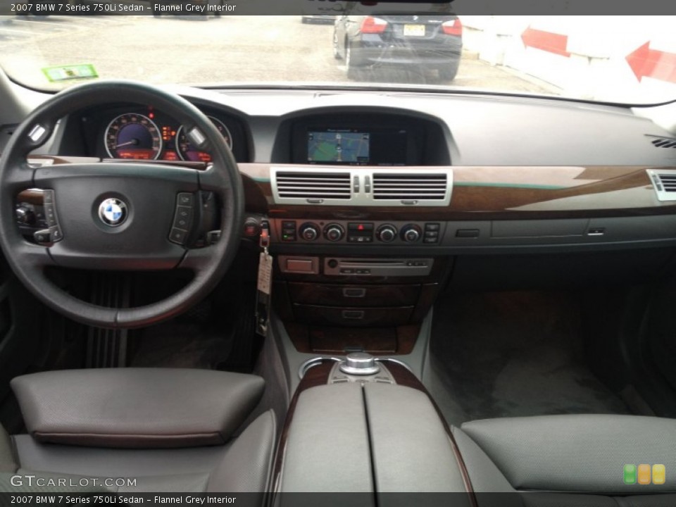 Flannel Grey Interior Dashboard for the 2007 BMW 7 Series 750Li Sedan #76839399