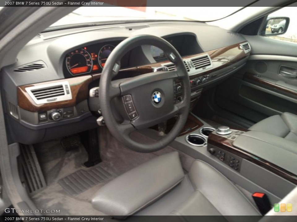 Flannel Grey 2007 BMW 7 Series Interiors
