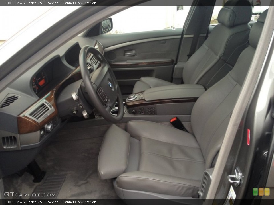 Flannel Grey Interior Front Seat for the 2007 BMW 7 Series 750Li Sedan #76839492