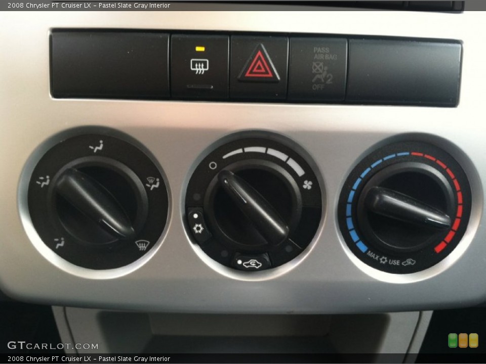 Pastel Slate Gray Interior Controls for the 2008 Chrysler PT Cruiser LX #76839561