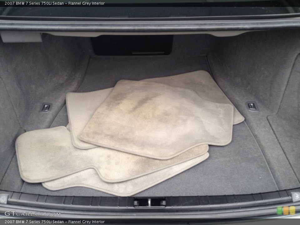 Flannel Grey Interior Trunk for the 2007 BMW 7 Series 750Li Sedan #76839642