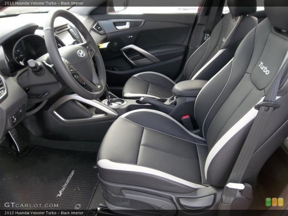 Black Interior Front Seat for the 2013 Hyundai Veloster Turbo #76842891
