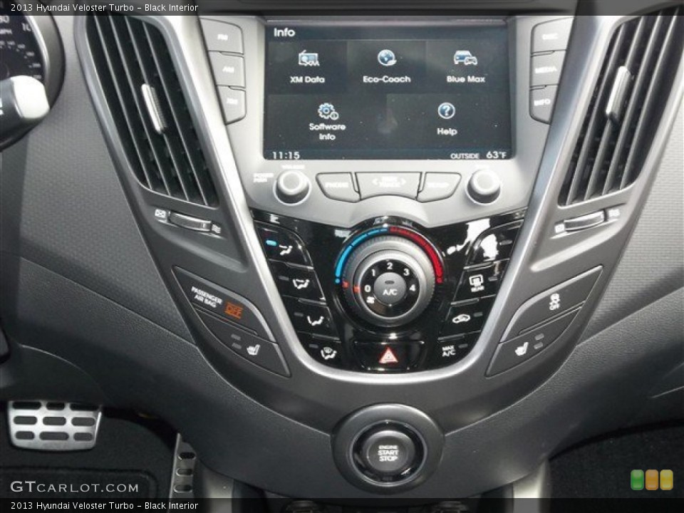 Black Interior Controls for the 2013 Hyundai Veloster Turbo #76843100
