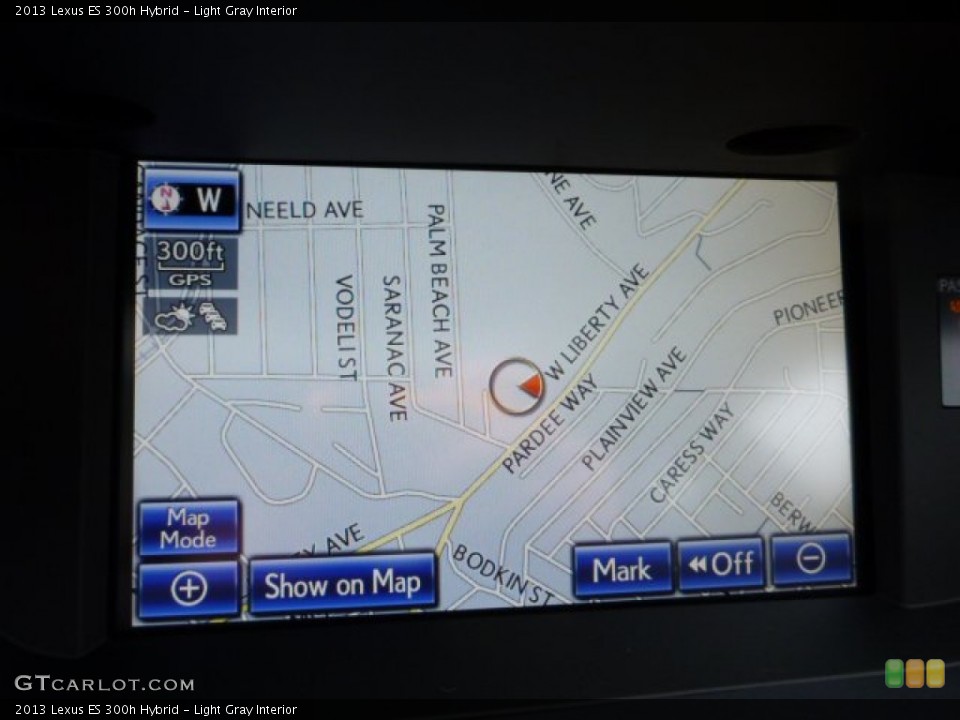 Light Gray Interior Navigation for the 2013 Lexus ES 300h Hybrid #76843527