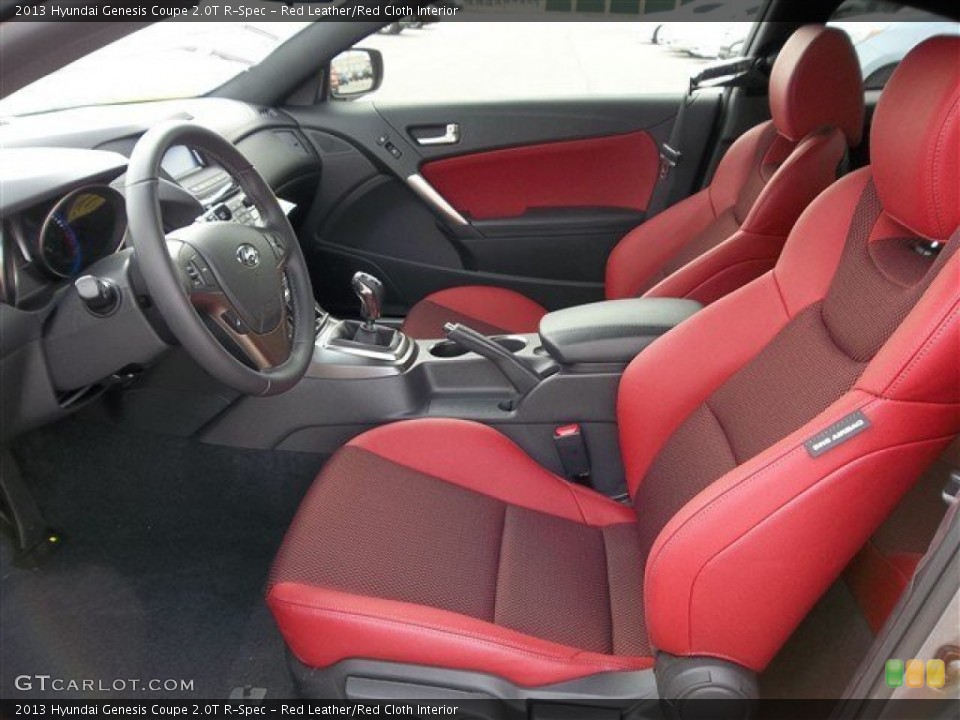 Red Leather/Red Cloth Interior Photo for the 2013 Hyundai Genesis Coupe 2.0T R-Spec #76843653
