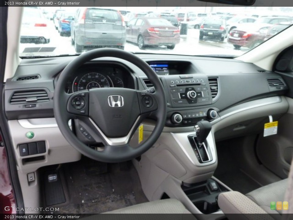 Gray Interior Dashboard for the 2013 Honda CR-V EX AWD #76844739