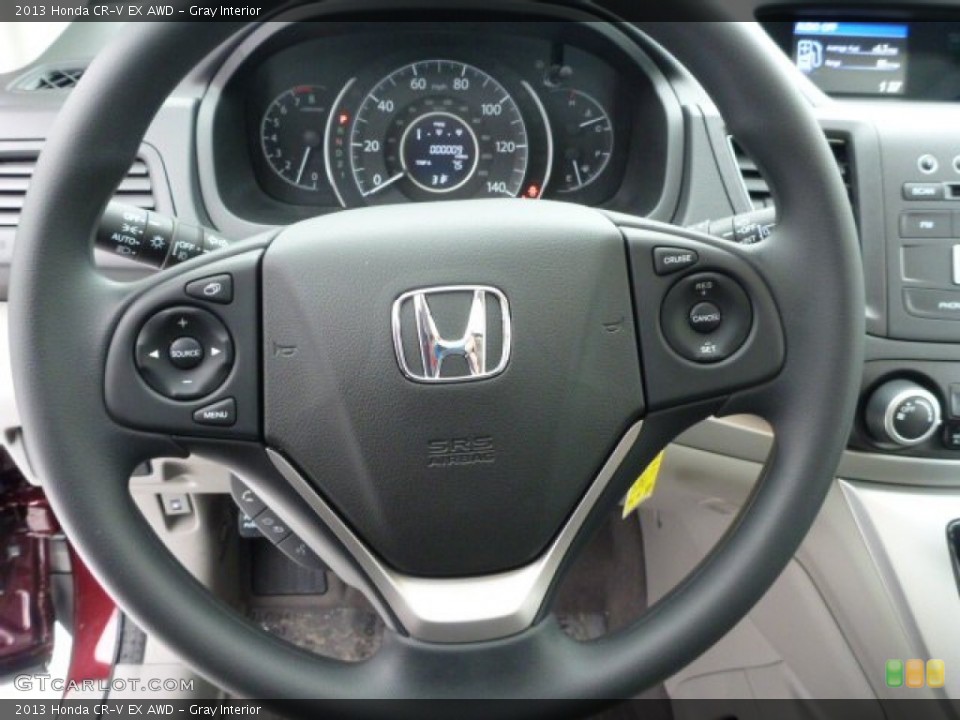 Gray Interior Steering Wheel for the 2013 Honda CR-V EX AWD #76844847