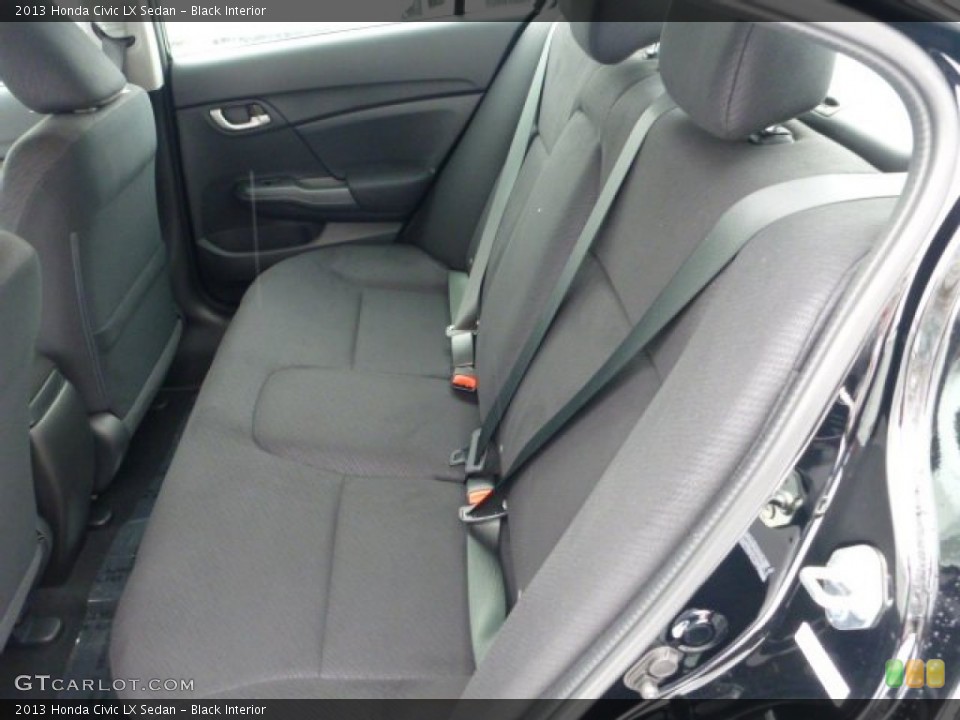 Black Interior Rear Seat for the 2013 Honda Civic LX Sedan #76847058