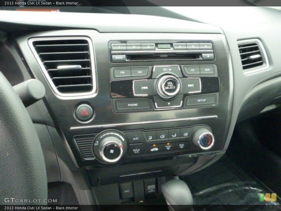 Black Interior Controls for the 2013 Honda Civic LX Sedan #76847176