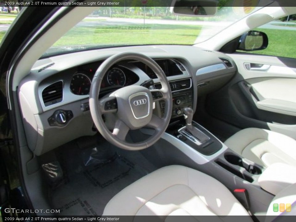 Light Grey Interior Prime Interior for the 2009 Audi A4 2.0T Premium quattro Sedan #76847772