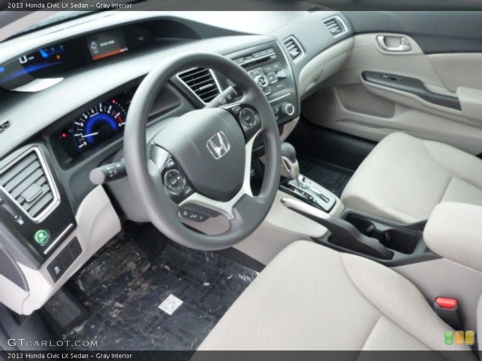 Gray Interior Prime Interior for the 2013 Honda Civic LX Sedan #76847893