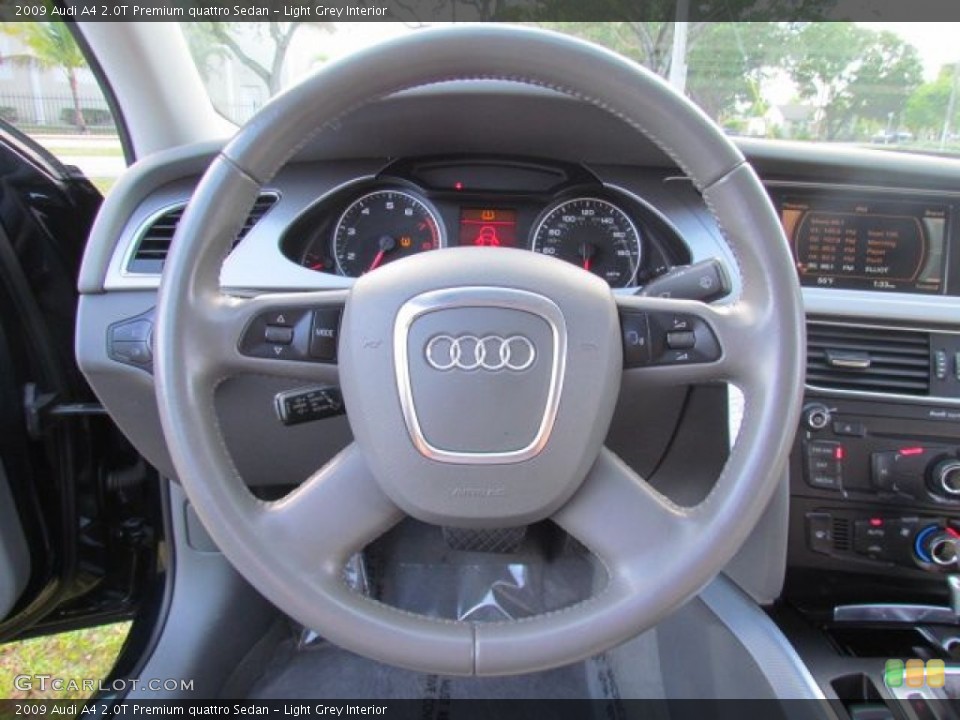Light Grey Interior Steering Wheel for the 2009 Audi A4 2.0T Premium quattro Sedan #76848207