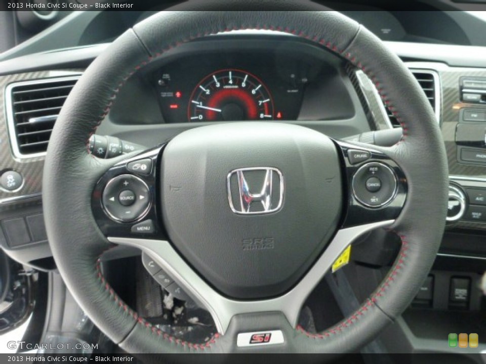 Black Interior Steering Wheel for the 2013 Honda Civic Si Coupe #76848315