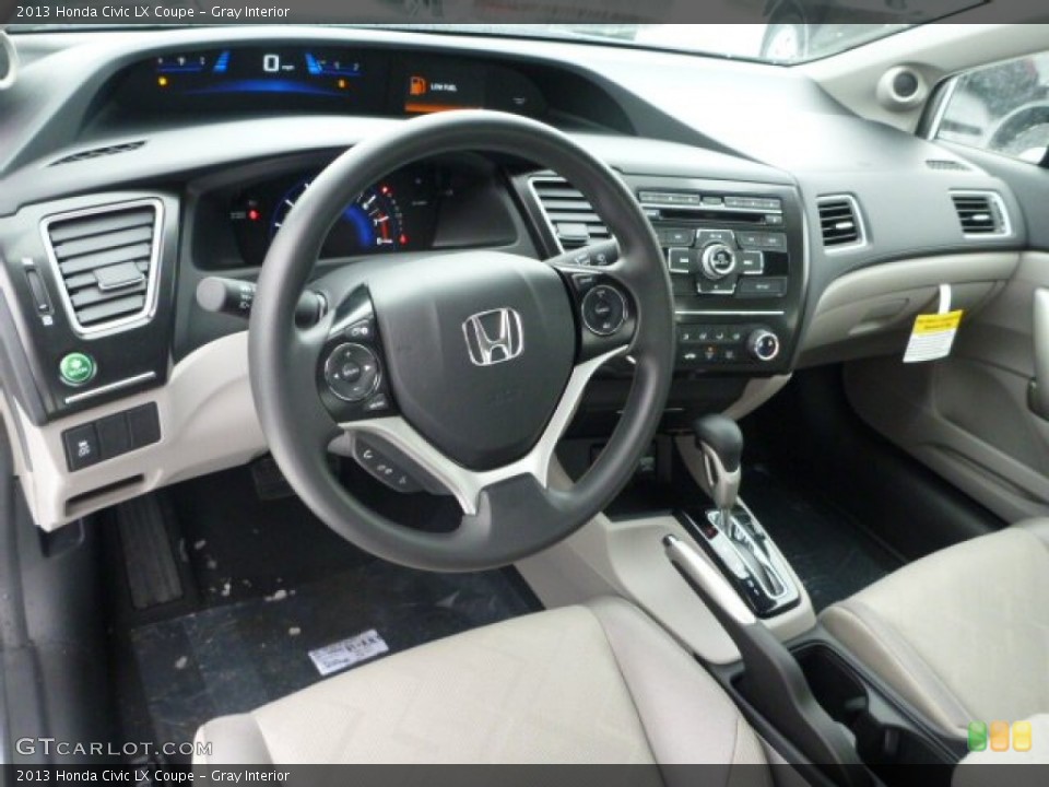 Gray Interior Prime Interior for the 2013 Honda Civic LX Coupe #76848624